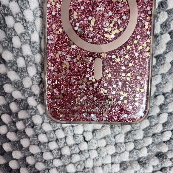 Pink sparkle Kate spade iPhone 14 Pro Max case - Picture 2 of 5